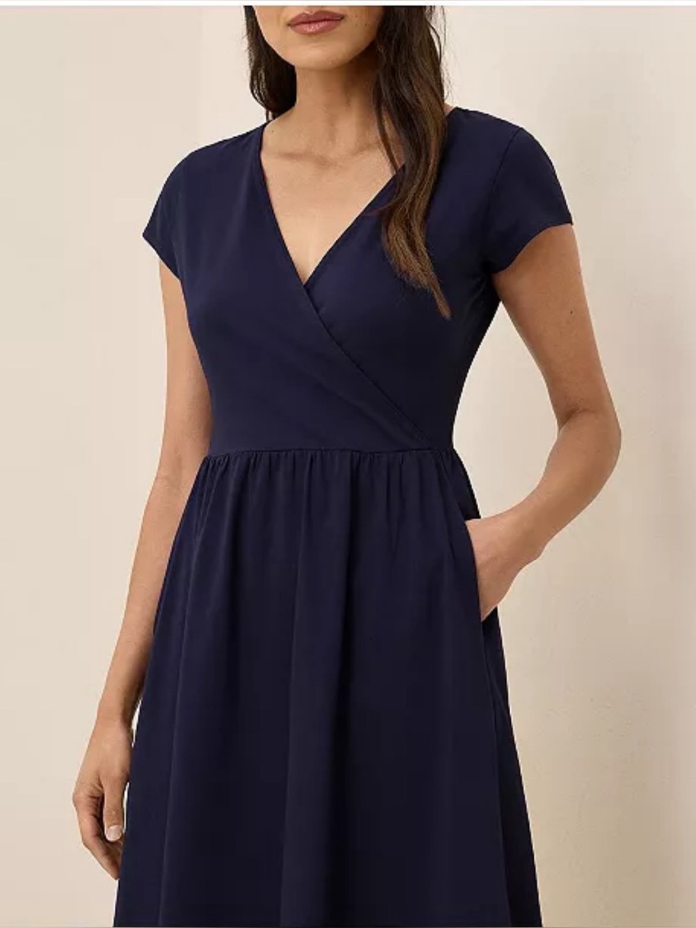 Pact Fit & Flare Blue Dress Size M
